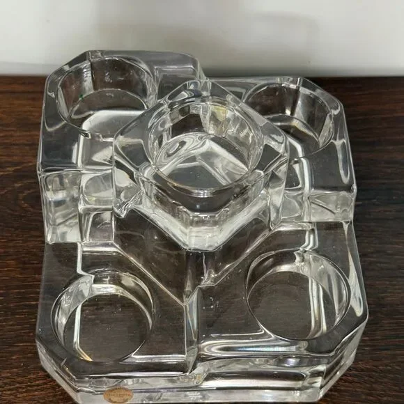 PartyLite lead crystal 5 tier tea light candle holder 3x6” 4.10lbs - Picture 5 of 6